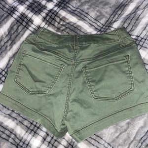 SO green army shorts